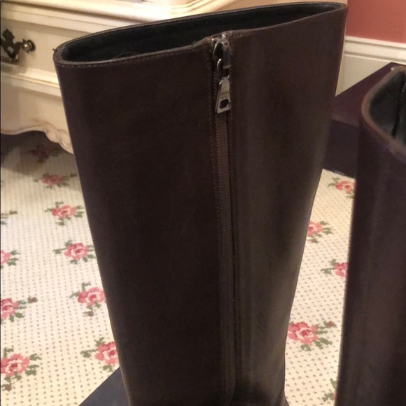 Prada Calzature Donna Seta Calf Boots in Moro - Picture 3 of 8